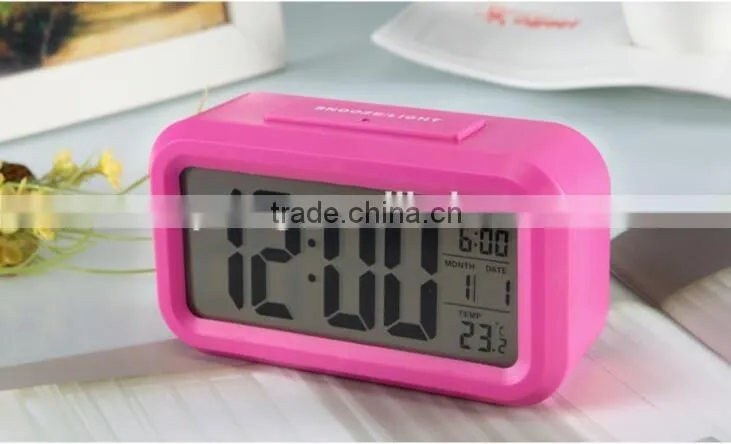 Multicolor Smart Alarm Clock Night Light ABS Color Randomly Clock With Temperature