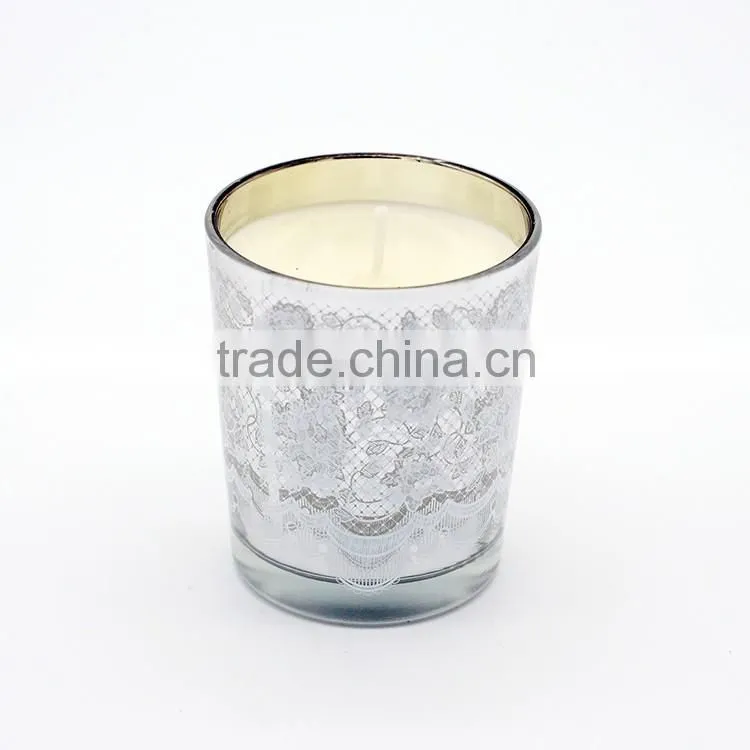 Electroplating silver scented candle/perfumer candle/aroma candle