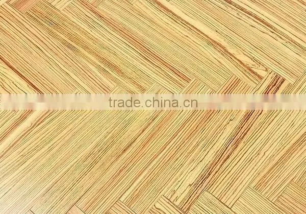herringbone African zebrawood engineered parquet flooring