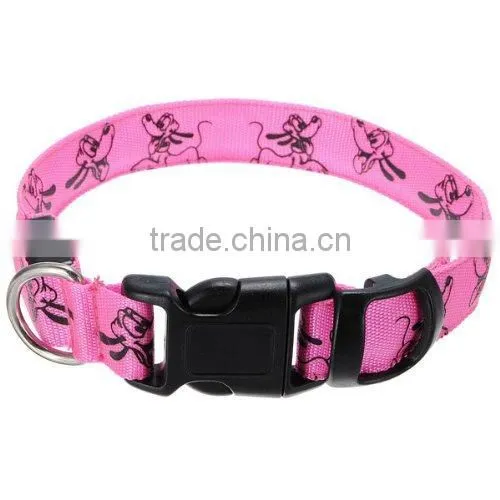 5 Color LED Flashing Dog Pet Collar Adjustable Nolon Patterned Neck Strap Buckle