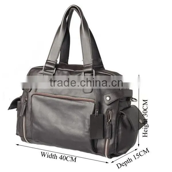 Hot selling men's leather satchel shoulder bags