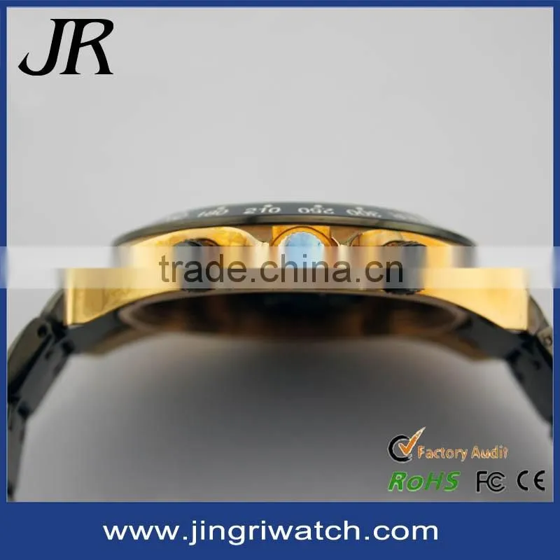 Top quality leather watch men stainless steel back water resistant watch for vogue watch men japan movt watches