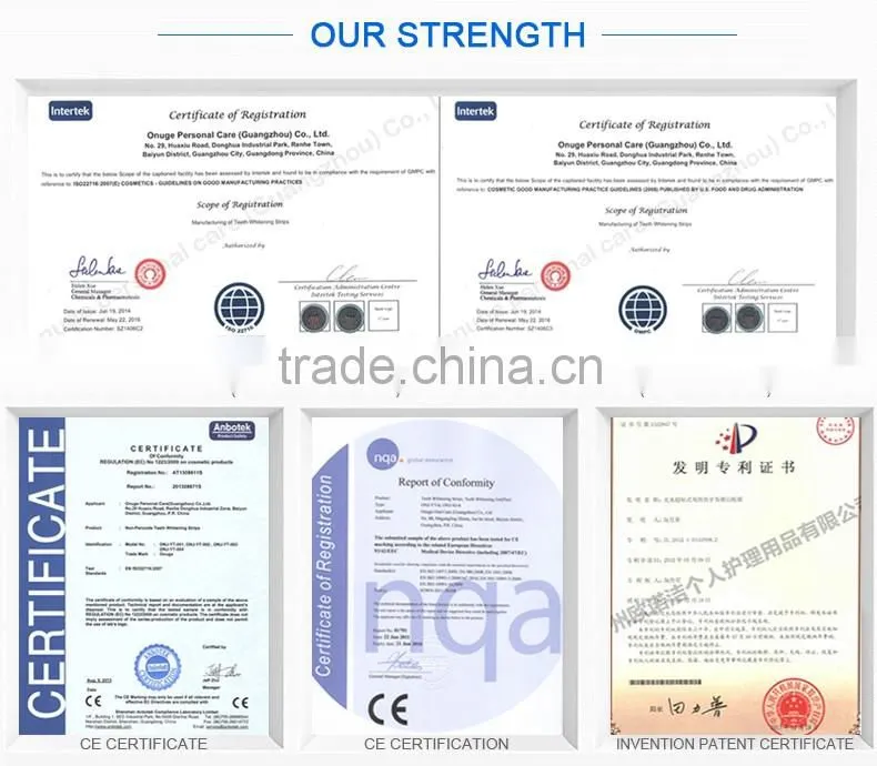 Efficient PEROXIDE Teeth Whitening Bleaching Strips HP or ZERO Peroxide
