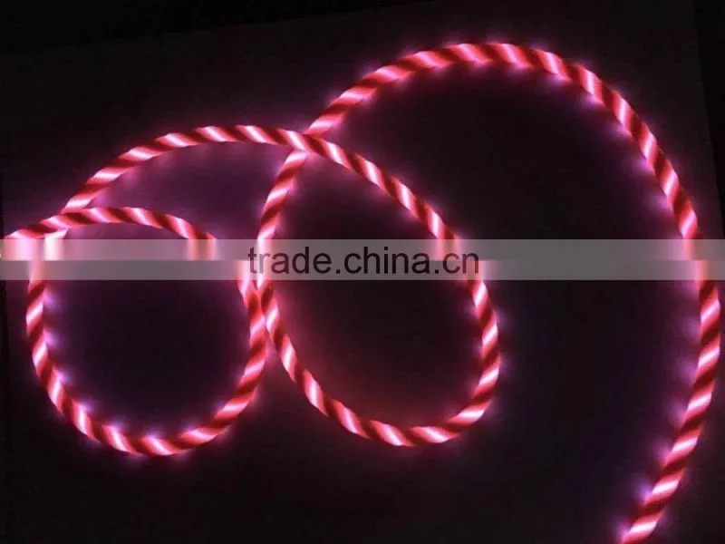 Popular classical flowing led charger usb cable for smart phone