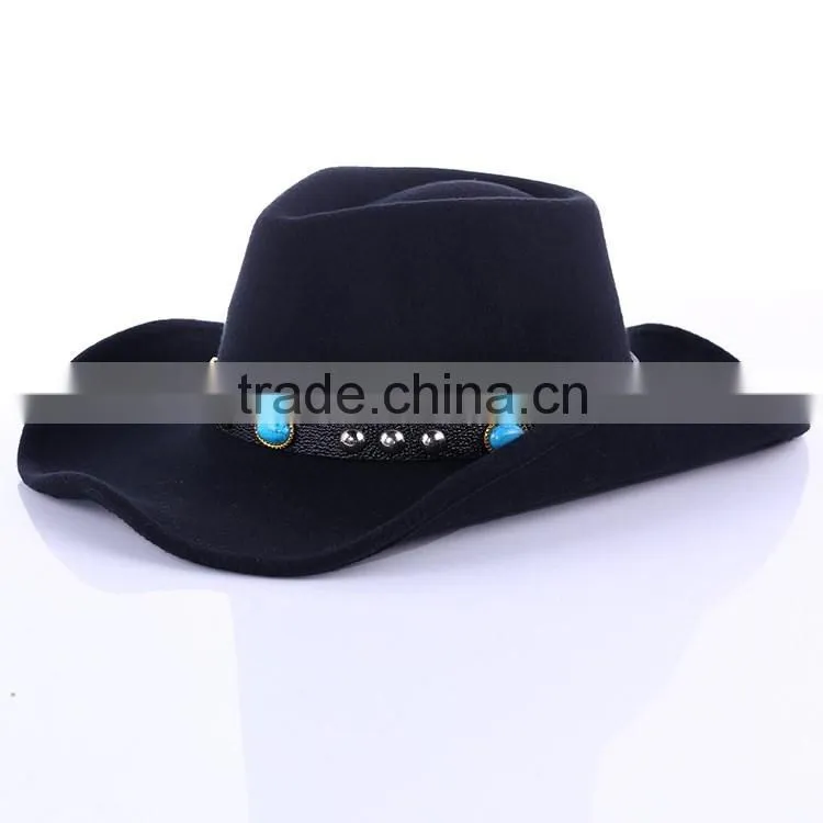CLFD004C Fashion felt headwear boater Outdoor fedora caps
