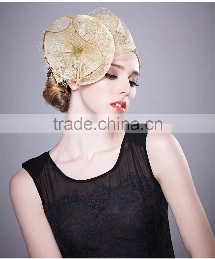 Hair Sinamay Fascinator Hats for Women Sinamay Church Hat