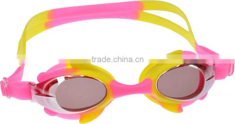 Funny cheap kids cartoon swimming goggles,fish kids goggles,kids swimming glasses