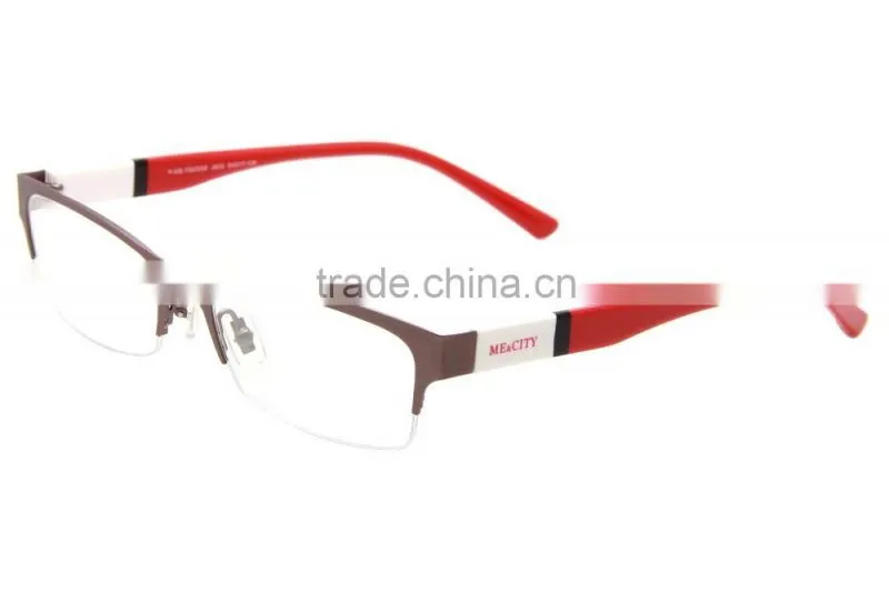 hot selling optical eyeglass stainless half frame optics for unisex