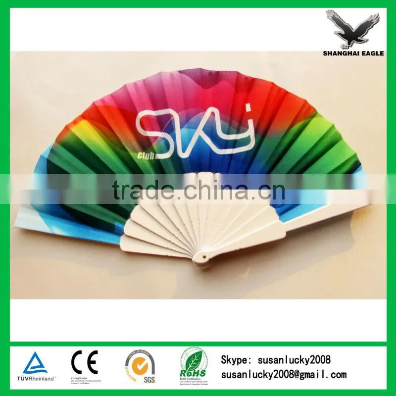 Foldable advertising plastic hand fan (directly from factory)