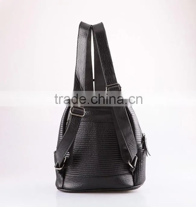 4785-china wholesale women black PU quillting backpack