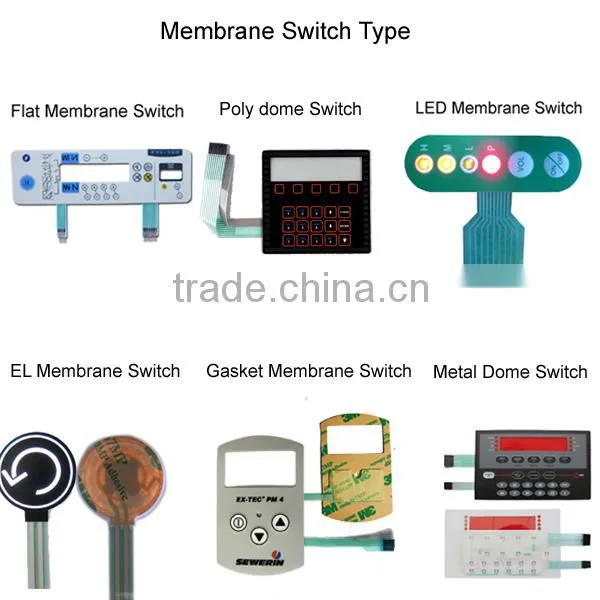 2013 High Quality Polyester LED And Metal Dome Membrane Switch Keypad