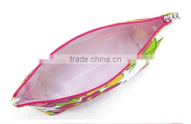 Promotional Charming Printed flower cosmetic bags for women