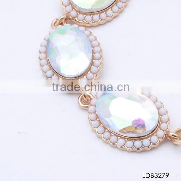2014 latest jewelry mother bracelet with color rhinestone