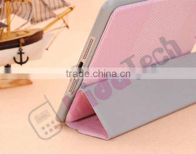 Wholesale Fashion Buckle Case for iPad Mini,Fashion 3 Fold Buckle Book Style Leather Case for iPad Mini