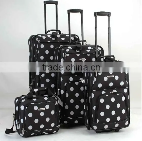 stock stoklot overstock closeout 3pcs 4pcs printed carry on trolley baggage set