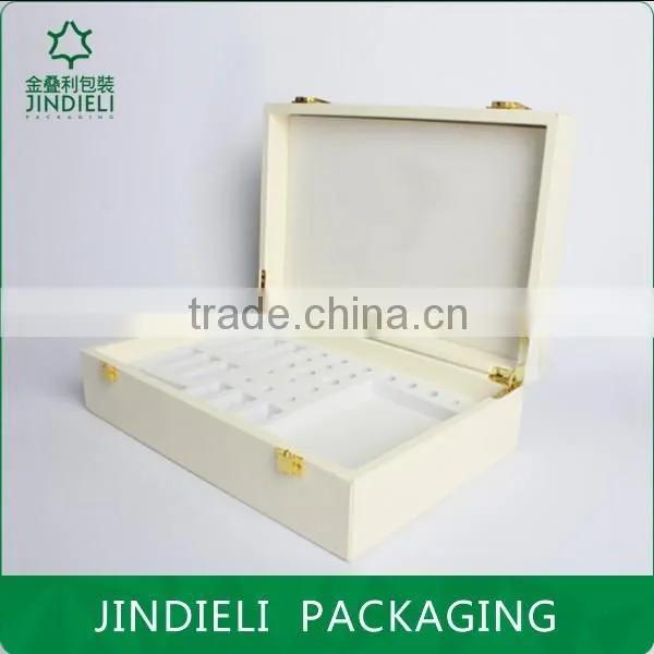 fashion elegant wooden pu cosmetic box