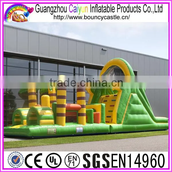 Playground Use Best Price Jungle Theme Kids Inflatable Obstacle Course