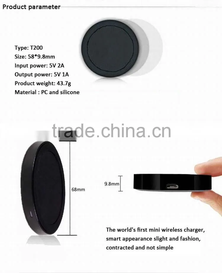 Cute around hot selling cheapest QI wireless charger pad for universal smart phone