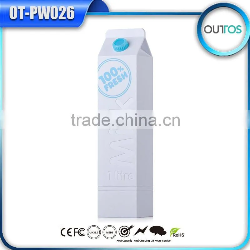 Hot selling promotion gift milk power bank 2200mah