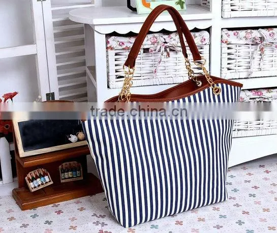 2013 New tassel style cotton canvas tote bag, simple cotton canvas tote bag