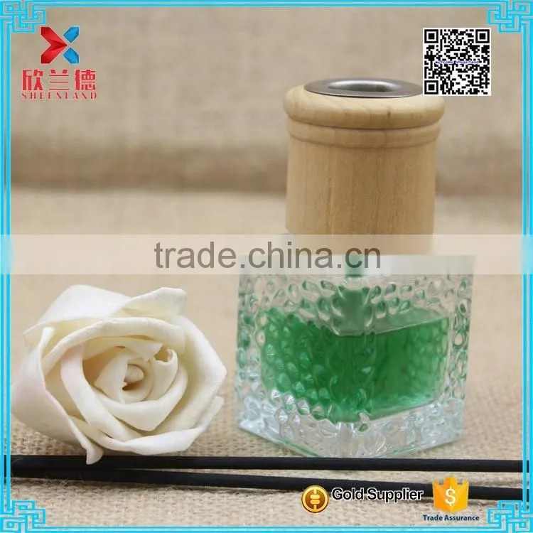 wholesale embossed square empty aroma reed diffuser glass bottle 45ml