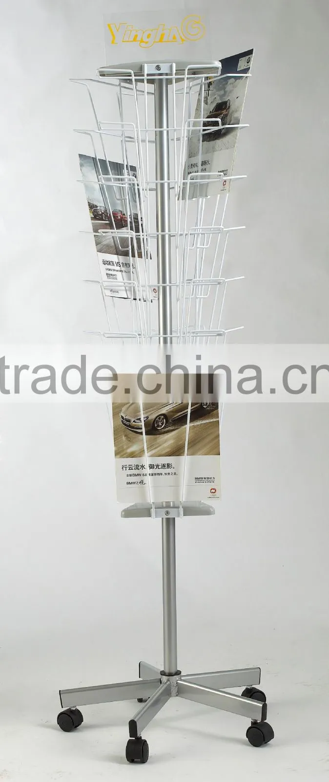 high quality rotating brochure rack holder