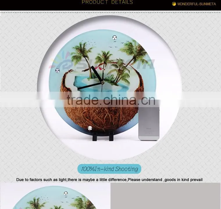 Sunmeta sublimation glass photo frame with clock