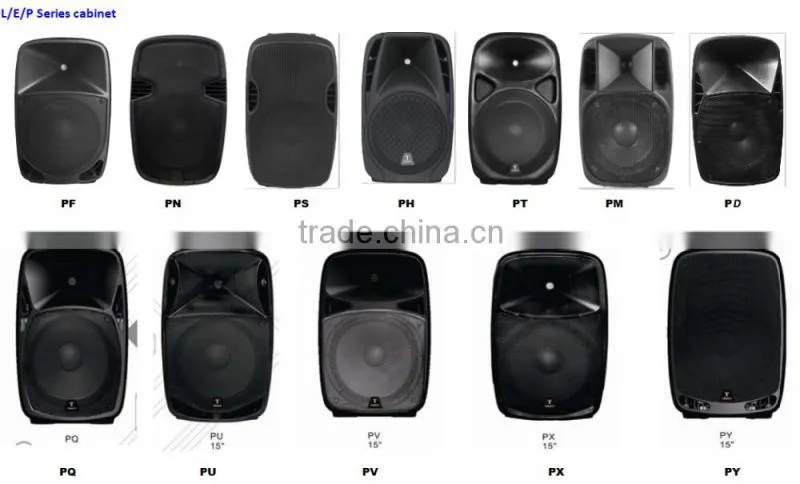China 15" 100W bettery active speaker with MP3/USB/SD/BLUETOOTH/REMOTE CONTROL/TROLLEY/WHEELS