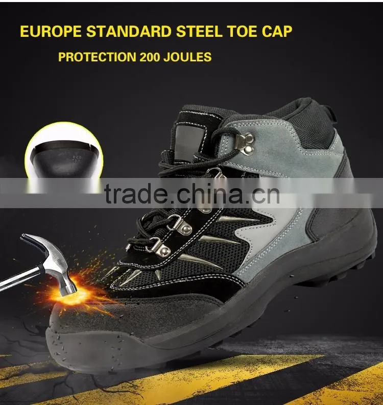 black genuine leather steel toe& midsole low cut safety shoe manufacturer safety shoes
