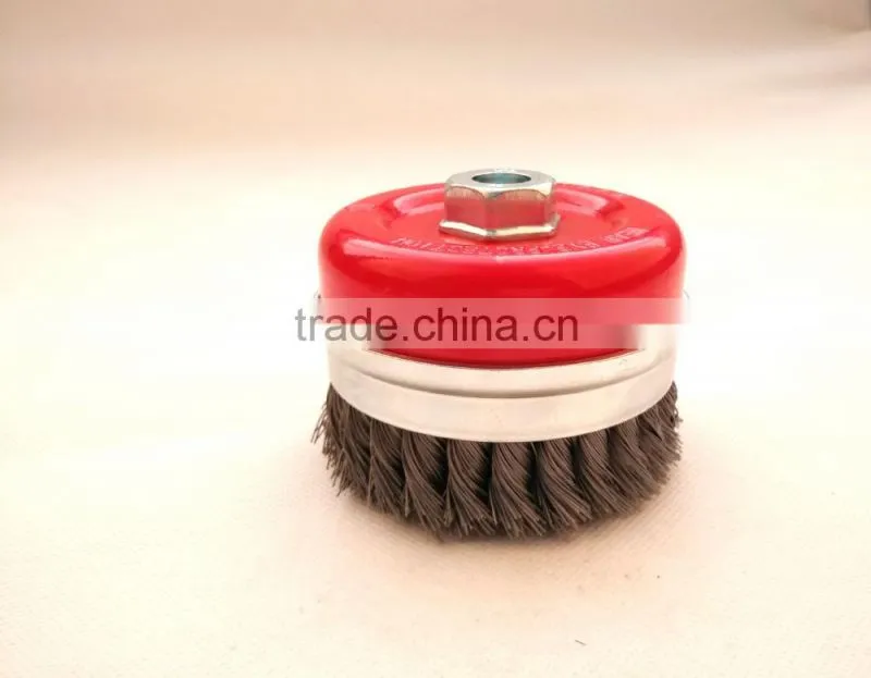 knotted cup brushes with bridle, diameter 100mm or 4"