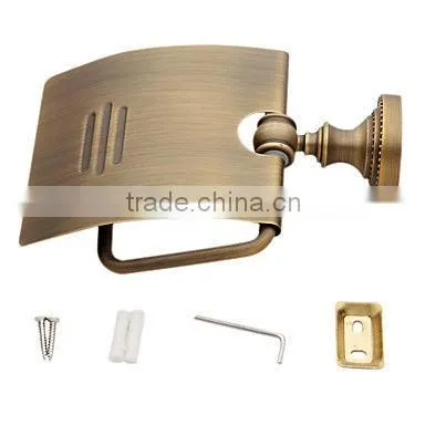 Antique Brass Wall-mounted Toilet Roll Holder BA2015