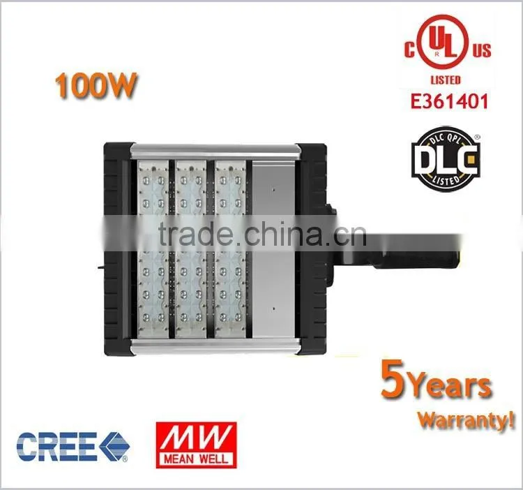 DLC cUL UL E361401 Outdoor 100W LED Street Light all in one