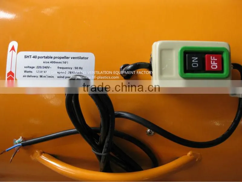 Orange 16 inch portable axial ventilation fans 380v