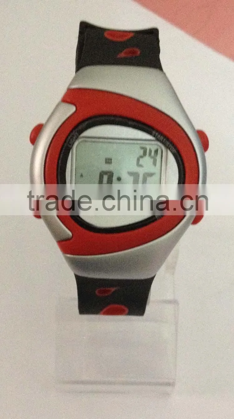 analog digital wrist watch pu silicone multi-function digital watch red w digital watch