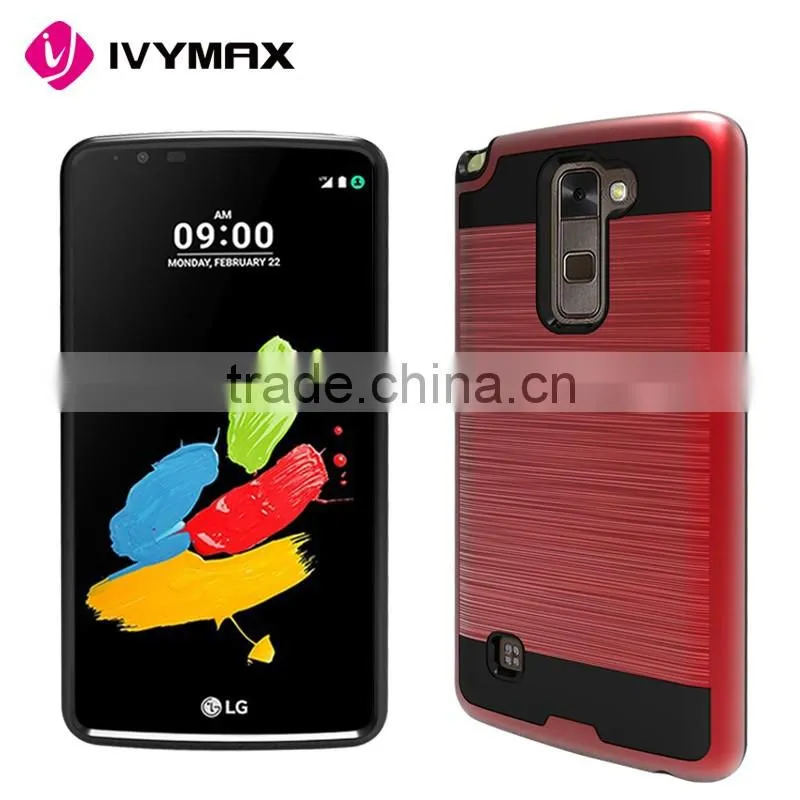 New arrival wholesale motomo ultra thin armor brushed PC+TPU cell phone case for LG stylo2 plus