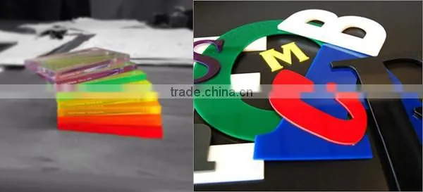 different color acrylic sheet building construction material
