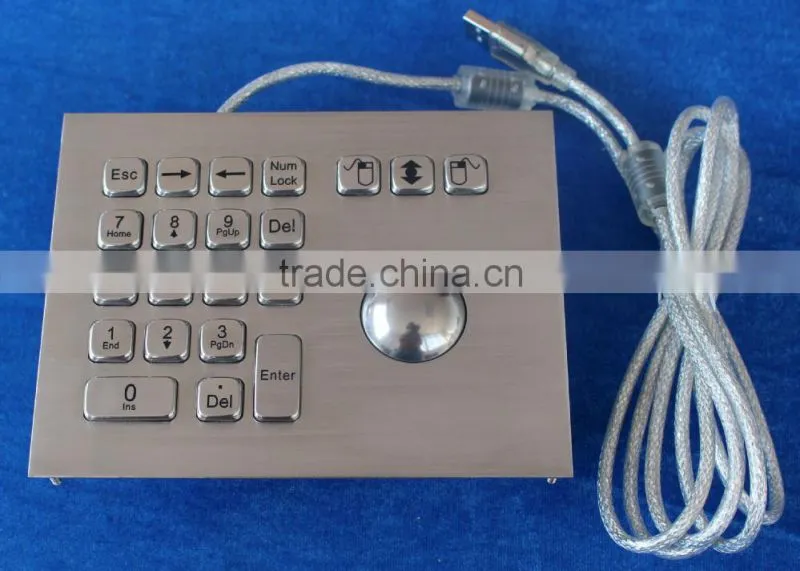Customize metal trackball with numeric keypad