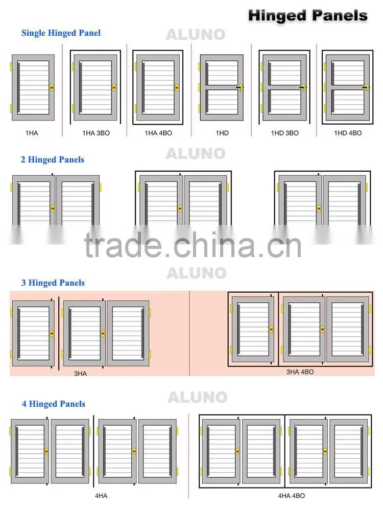 Aluminium Louvered Bifold Shutters/Louvered Bifold Window Shutters for Outdoor