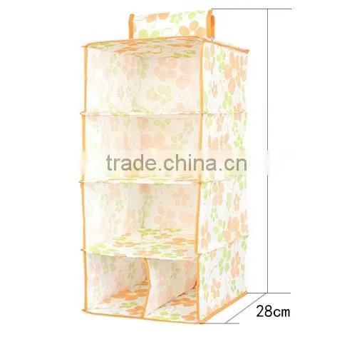 Nonwoven fabric hanging closet organizer