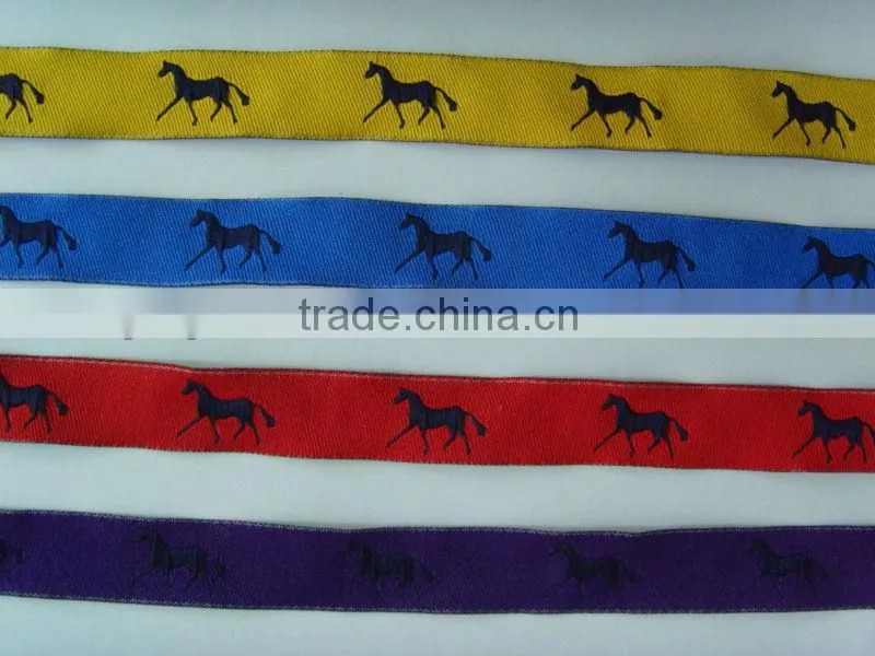 Metallic riding horse ribbon
