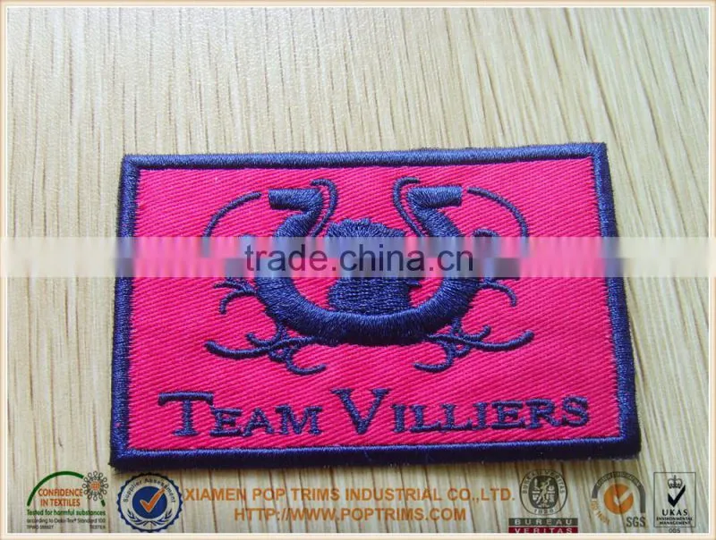 custom twill emboridery patches badge with horse design