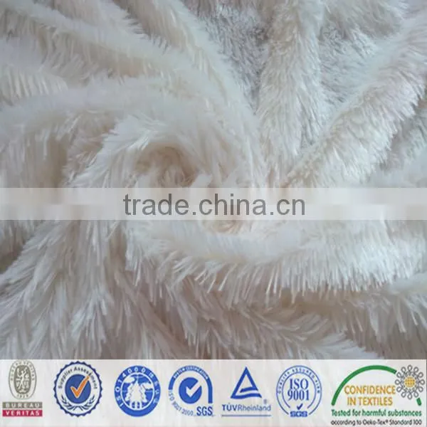 China Factory Wholesale 100% Polyester Animal Print PV Fleece/PV Velour/Long Pile Plush Fabric
