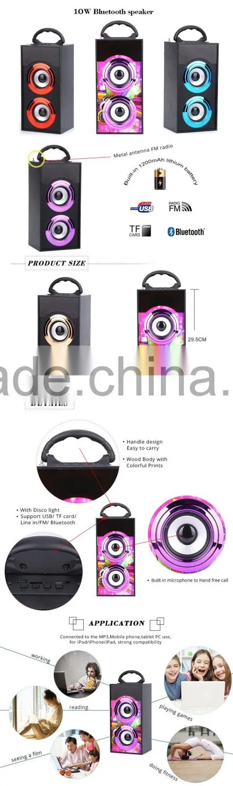 BBQ KBQ-605 10W 1200mAh DJ Empty Speaker Box