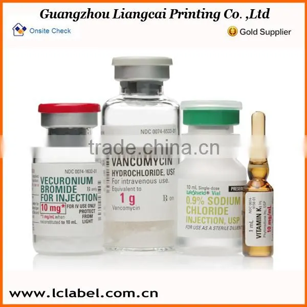 Custom ampoule label stickers roll ampoule bottle stickers