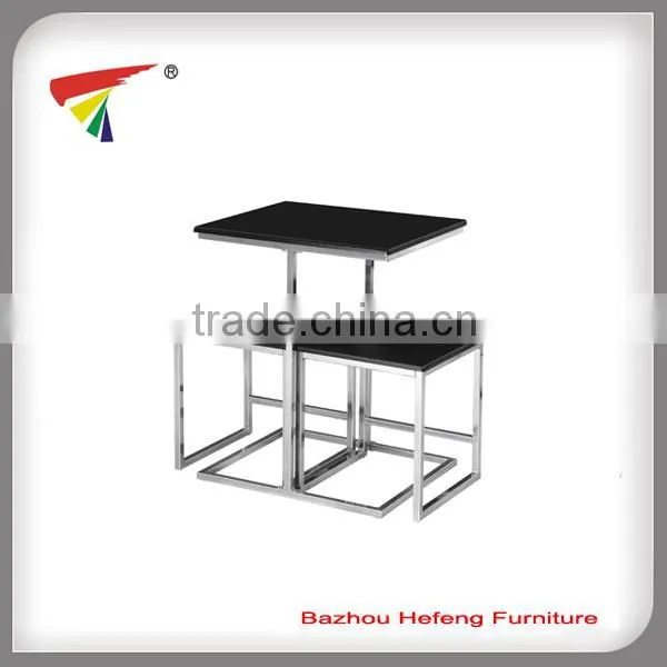 Elegant glass table furniture dining set