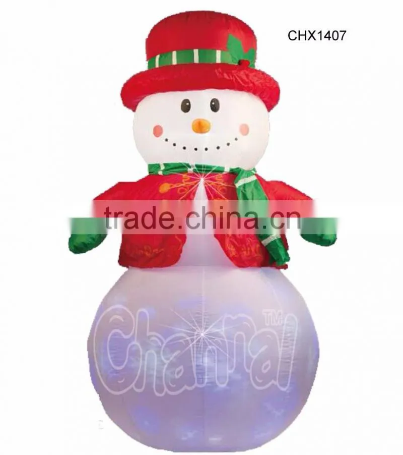 Inflatable Christmas Snowman Christmas decorations venue decoration props built-in colorful snow light