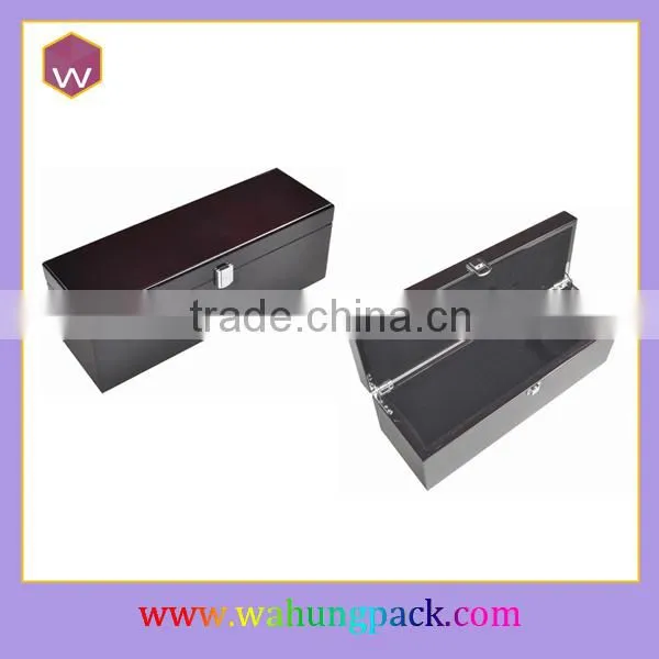 Luxury MDF Single Bottle Wine Box /Custom Design Wood Wine Gift Package Box