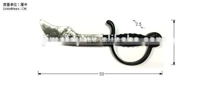 cheap plastic Pirate toy gun with knife