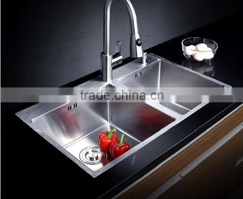CUPC SUS304 undermount single bowl handmade kitchen sink with round corner