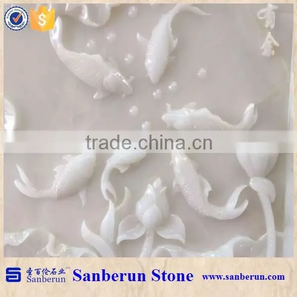 3D Natural White Onyx Feature Wall Panel Price
